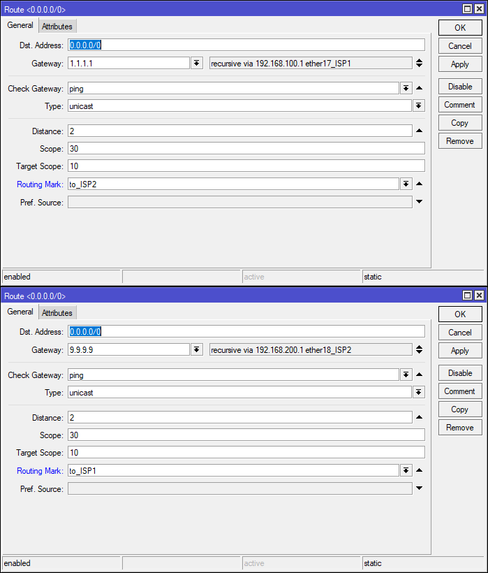 Rutas Paso 4, ruta failover